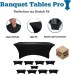  Black Color 10 Pack rectangular Table Covers