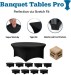 Black Color 10 Pack Round Table Covers Features
