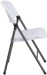 White Folding Plastic Chair w/ Charcoal Gray Frame